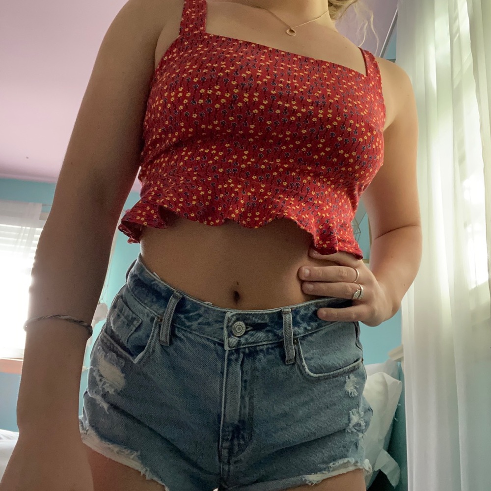 Floral Crop Tank